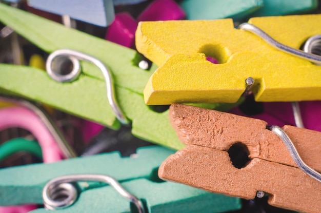 Wooden clothespins