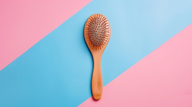 a wooden comb with the wood on it