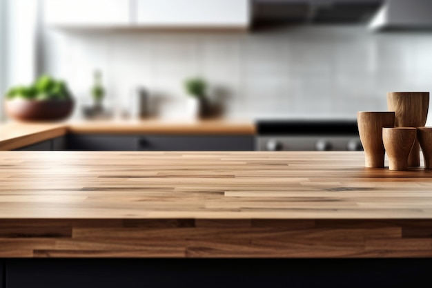 A wooden counter top with a cup of coffee on it