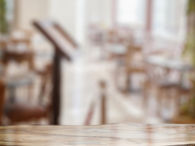 Wooden Countertop in Restaurant Setting