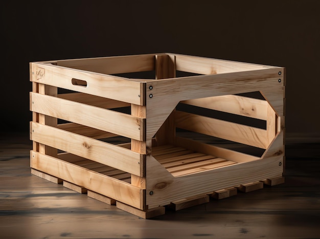 A wooden crate