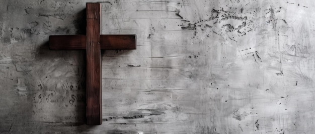 Wooden Cross Mounted to Wall