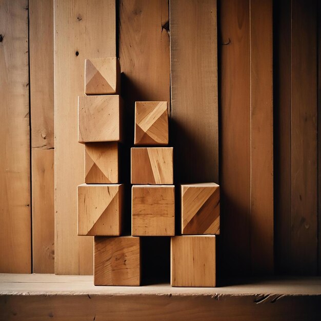 a wooden cube is made of wood and is made by a wooden cube