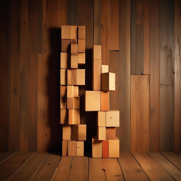 a wooden cube is made of wood and is made by a wooden cube