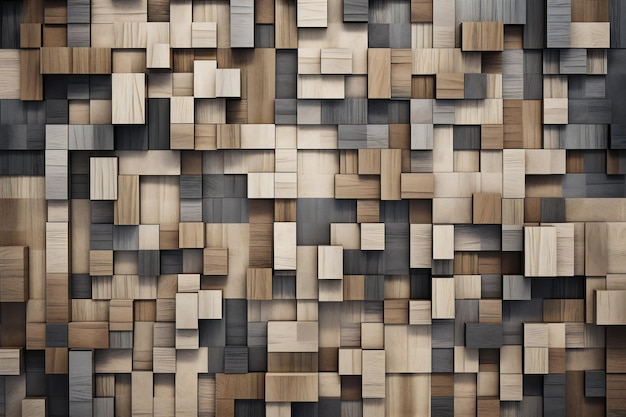 Wooden cubes background Wood texture