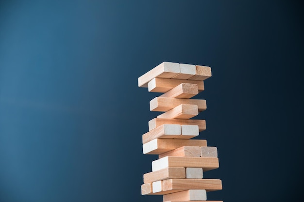 Wooden cubes on desk