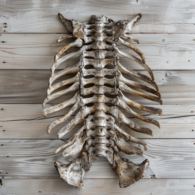 Photo a wooden cutting board with a bunch of ribs on it