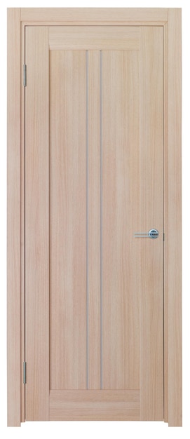 Wooden door on a white background