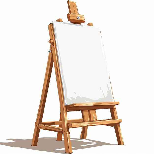 Photo a wooden easel with a white board that says  art