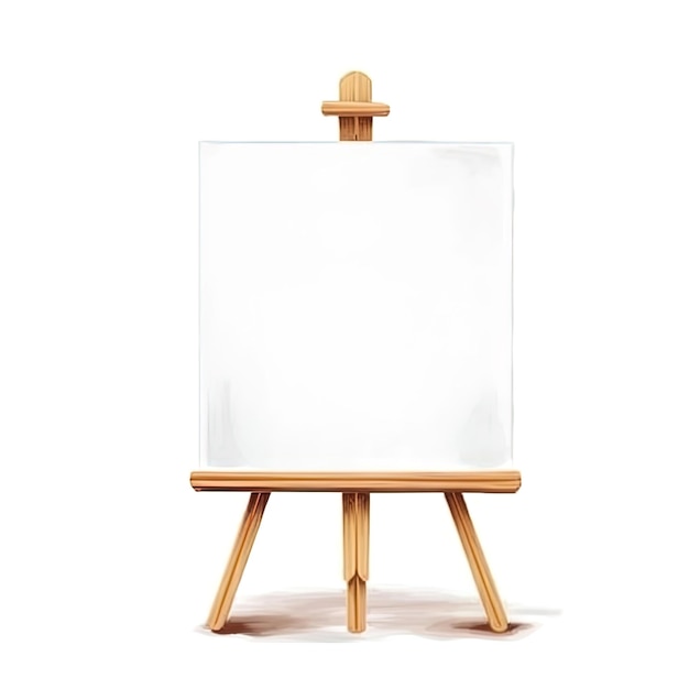 Photo a wooden easel with a white board that says  blank