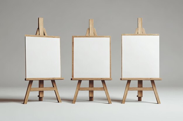 Photo wooden easels or painting art boards