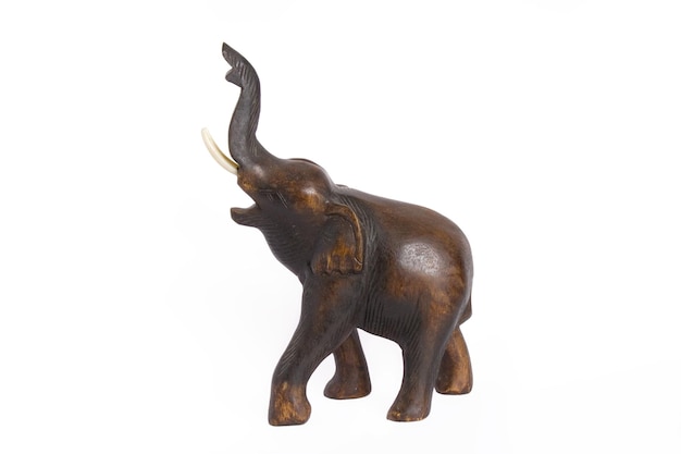 Wooden elephant figurine from Thailand