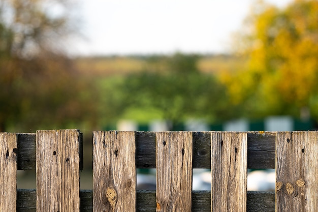 wooden fence in the village