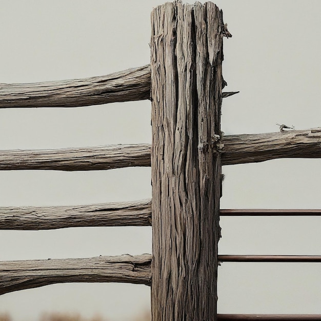 a wooden fence with a bird on it and a fence post with a bird on it