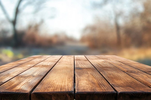 a wooden fence with a blurred background and a blurry background