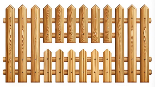 Photo wooden fence with a fence on the top