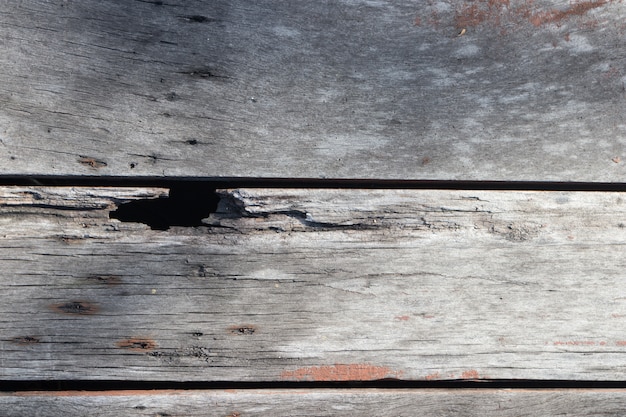 Wooden floor is made of old wooden boards with beautiful patterns