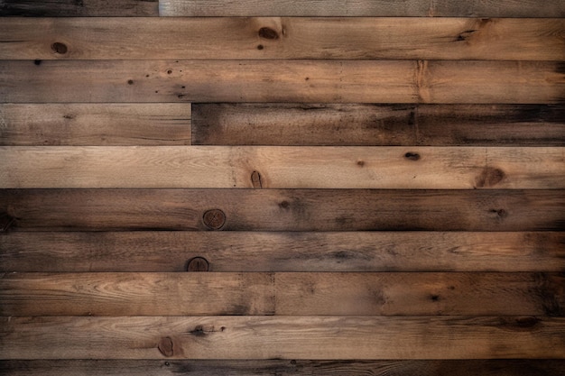 Wooden Floor Made Up of Staggered Planks