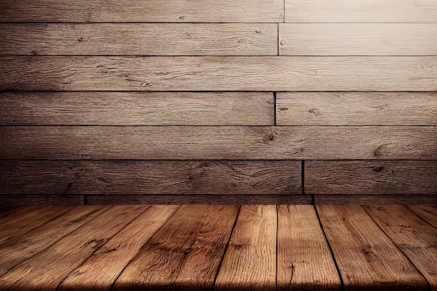 Wooden floor in a room with a light on it