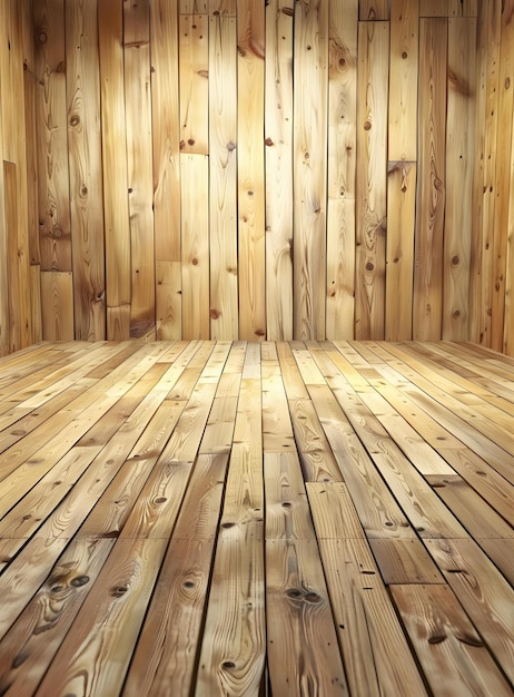 Wooden Floor And Wall Background Texture