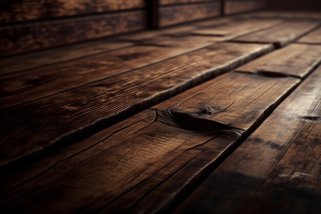 A wooden floor with a dark background and a dark background.