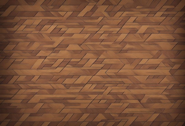 A wooden floor with a pattern of different sizes and colors.