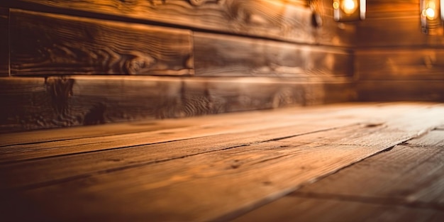 Wooden floor in a wooden house