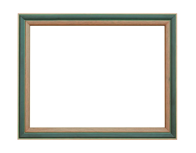 Wooden frame isolated on white background