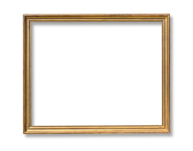 Wooden frame for paintings or photographs.on white with clipping path