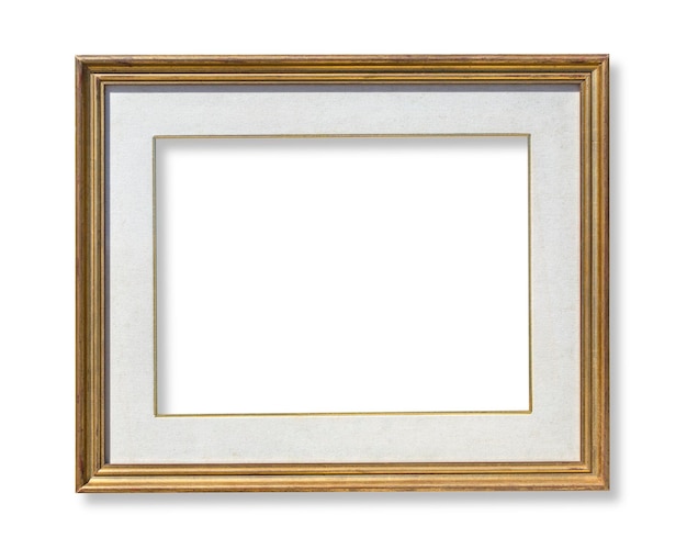 Wooden frame for paintings or photographs.on white with clipping path