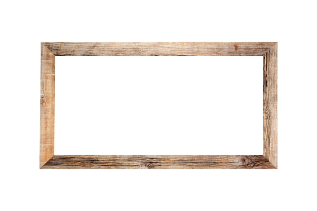 Wooden frame Picture isolated on white background for design in your work concrpt interior decoration.