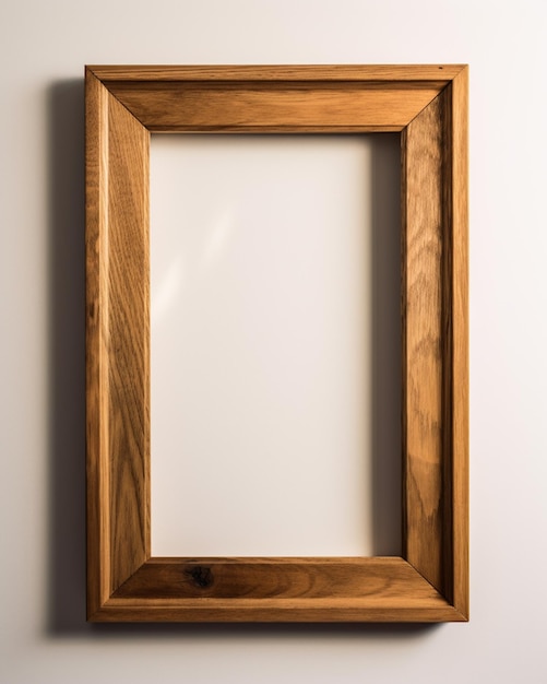 A wooden frame on a white wall with the word love on it