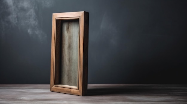 A wooden frame with a dark background and the word love on it.