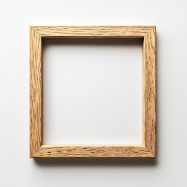 a wooden frame with a wooden frame on the wall