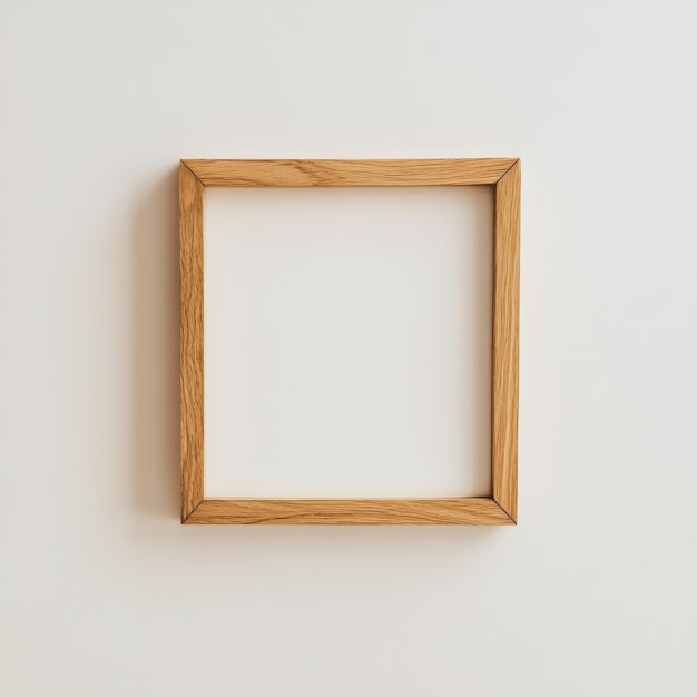 a wooden frame with a wooden frame on the wall