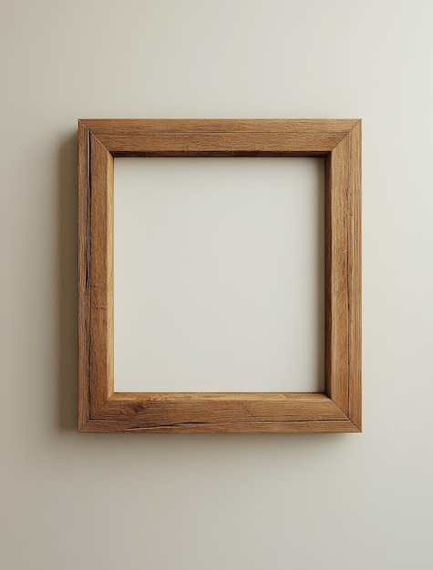 a wooden frame with a wooden frame on the wall