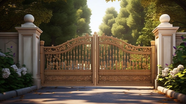 wooden gate decor