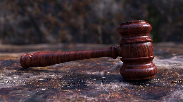 a wooden gavel is lying on a table with the words quot hammer quot on it