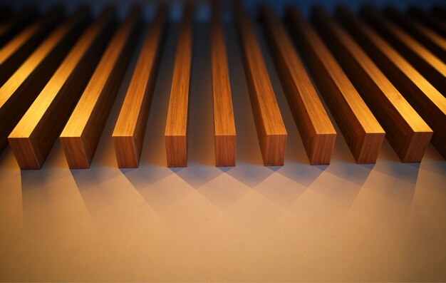 Wooden girders interior texture background