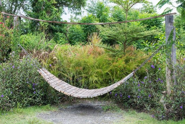 Photo wooden hammock