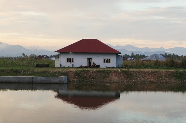 wooden house on the shore of Lake