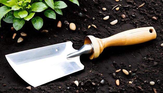 Photo a wooden knife with a wooden handle that says  gourmet