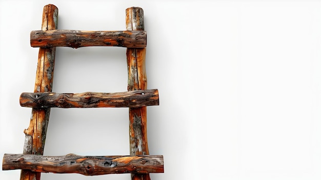 a wooden ladder with the letter h on it