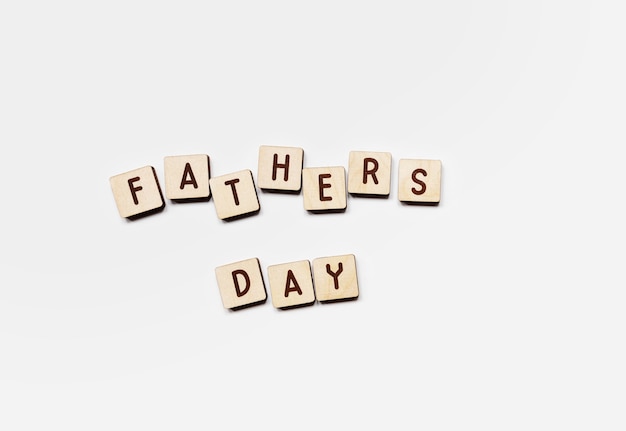 Wooden letters Fathers day of the English alphabet