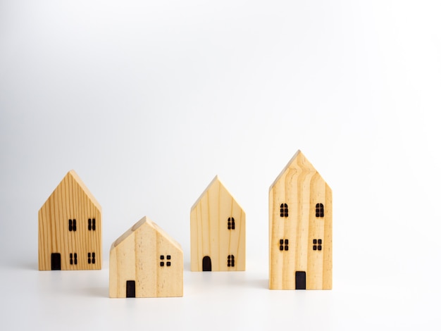 Wooden Miniature houses..