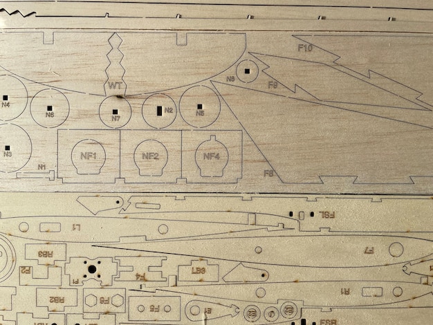 wooden model of an airplane