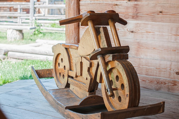 wooden motorcycle