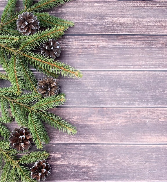 wooden New Year and Christmas background