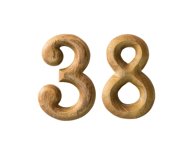 Photo wooden numeric 38