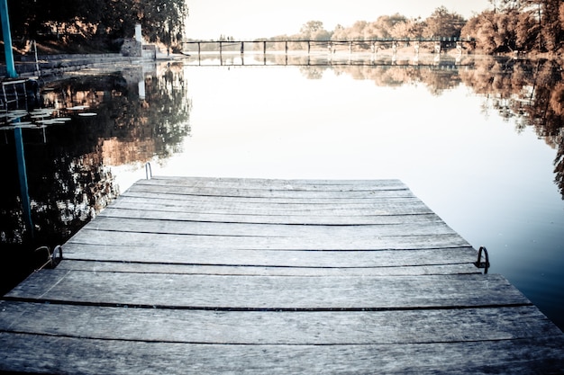 Photo wooden old berth